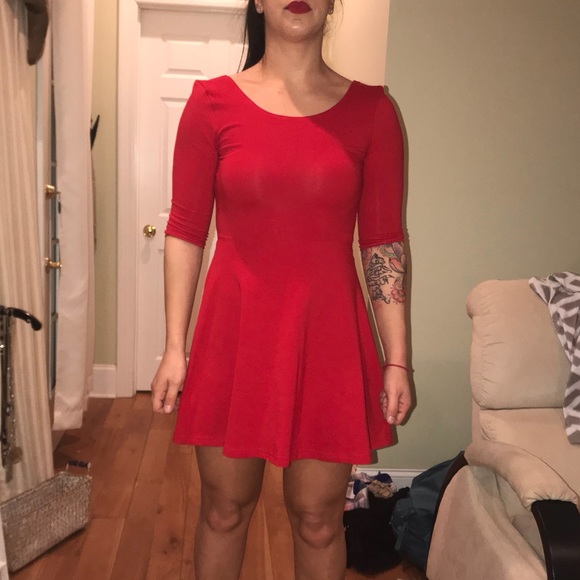 Express red flowy dress - worn once - Picture 2 of 5